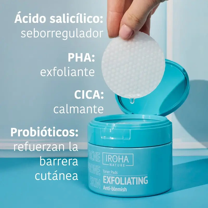 Iroha Nature Peeling für fettige Haut Anti-Perfektion Toning Discs, 50 Stück