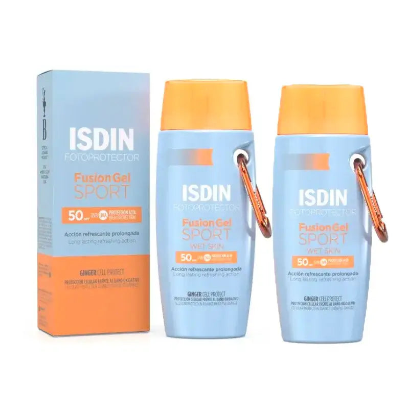 Isdin Fotoprotector Fusion Gel Sport SPF 50+, Packung 2 x 100 ml