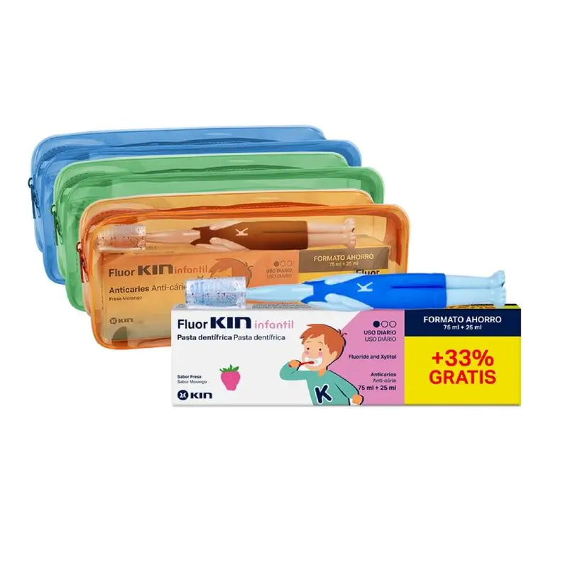 KIN FluorKIN Kinder-Toilettenset Zahnpasta + Zahnbürste