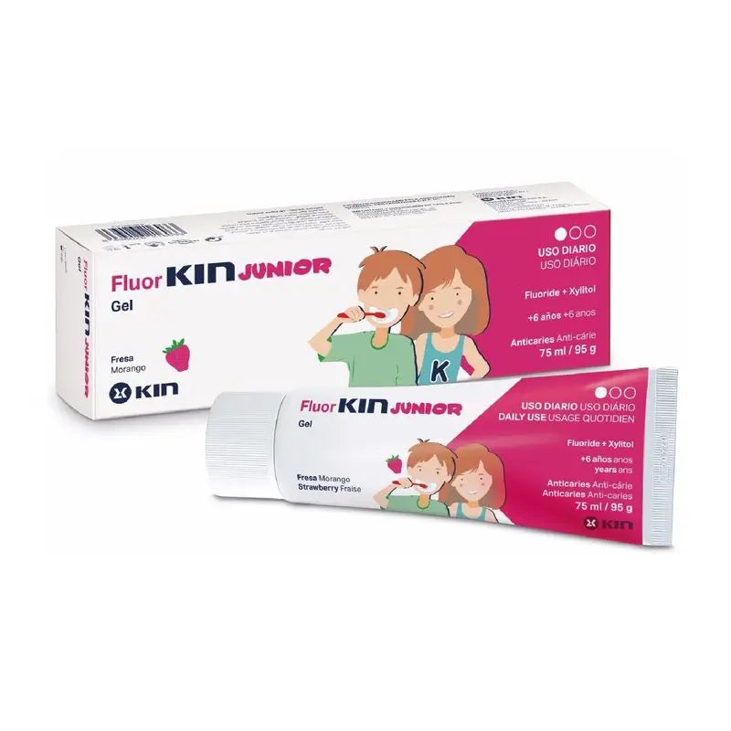 KIN FluorKIN Junior Erdbeer-Gel 75 ml