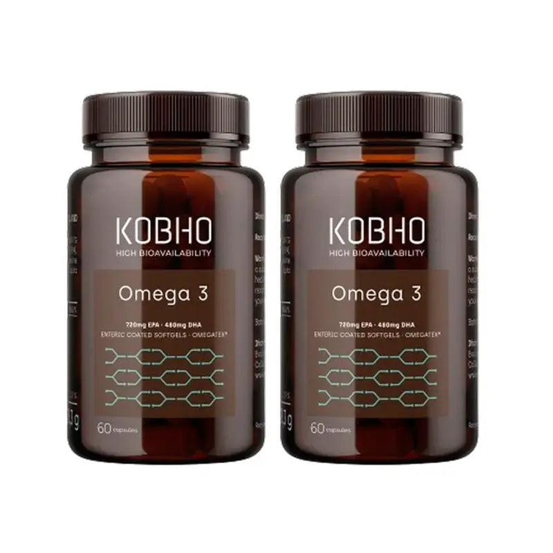 Kobho Labs Duplo Omega-3 Ergänzung, 2x60 Kapseln