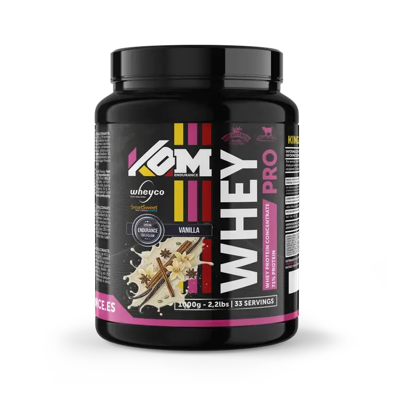 Kom Endurance Proteins Sports Nutrition , 1kg Molkenprotein-Dose mit Vanillegeschmack