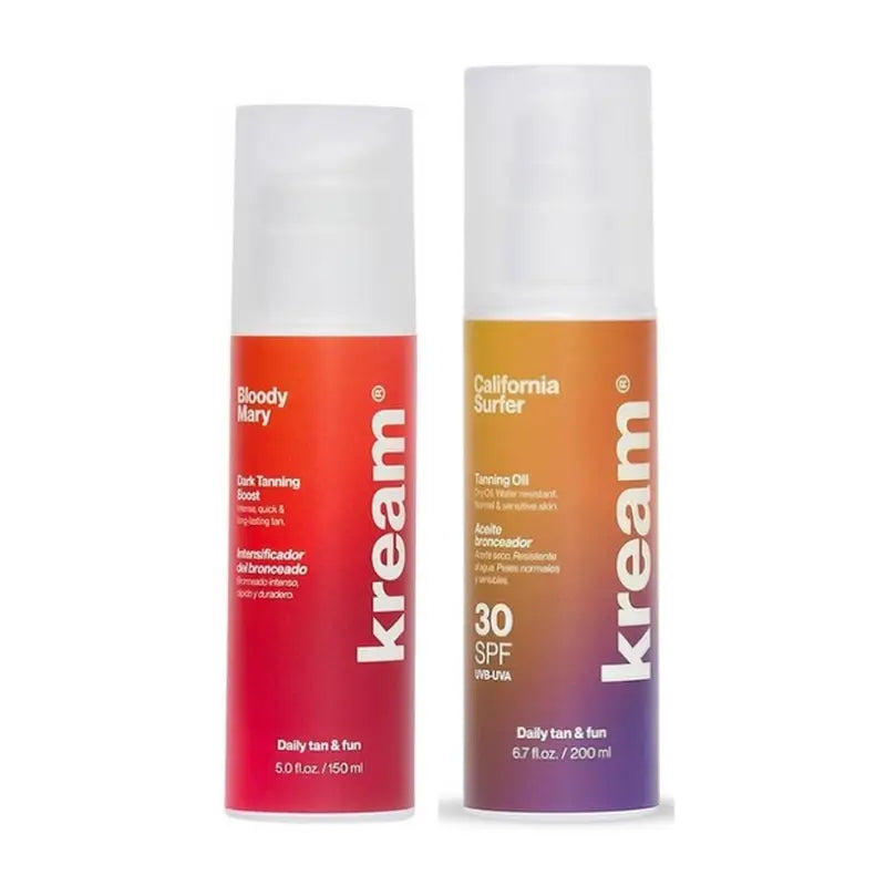Kream Pack Bräunungsaktivator Bloody Mary, 150 ml + Kream Bronzing Oil Spf30 California Surf, 200 ml
