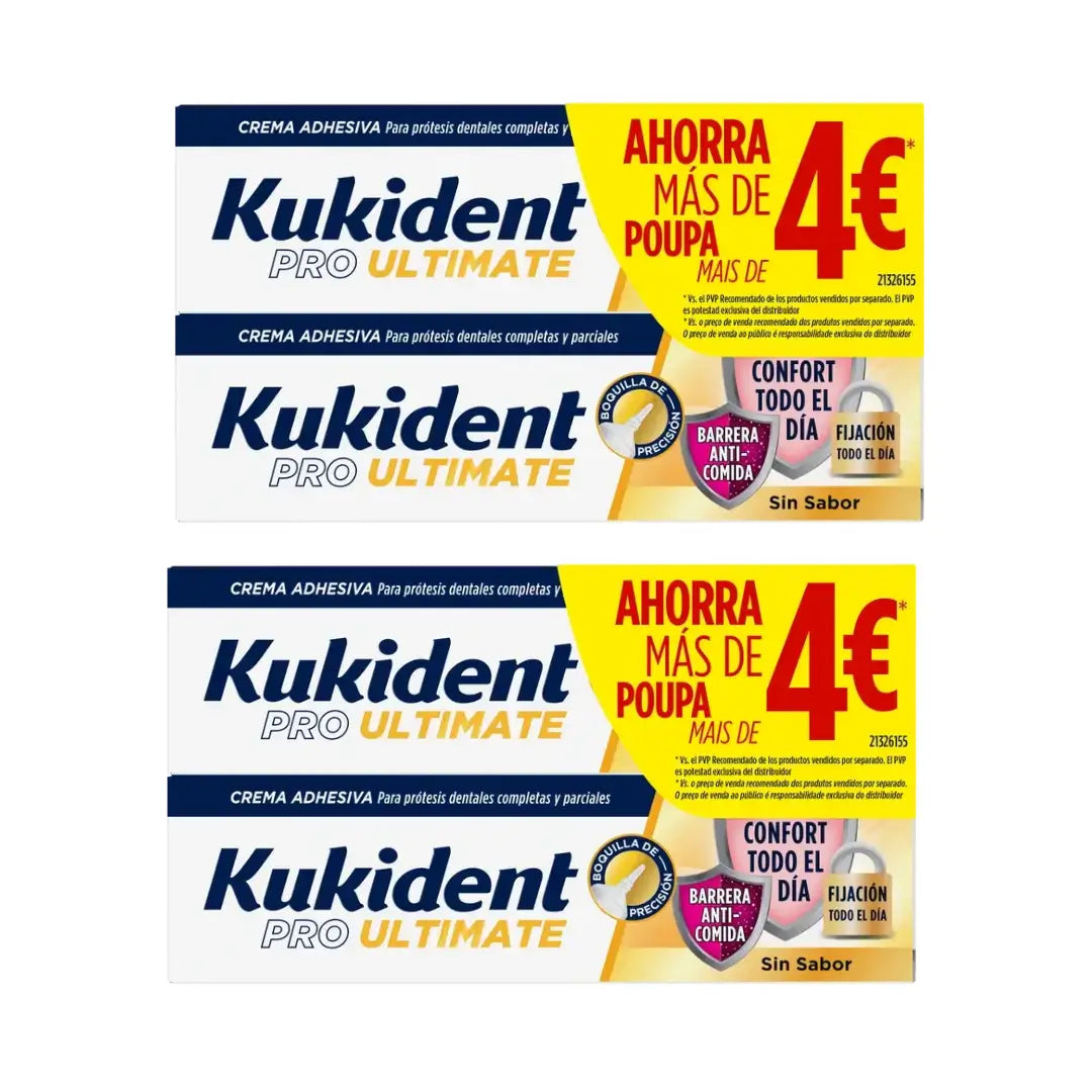 Kukident Pro Ultimative Klebecreme Zahnersatz, Sparpack, 4X40 Gr