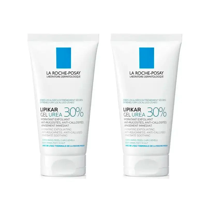La Roche Posay Lipikar Urea Gel 30% - Feuchtigkeitsspendendes Gel mit Urea , Packung 2 x 50 ml