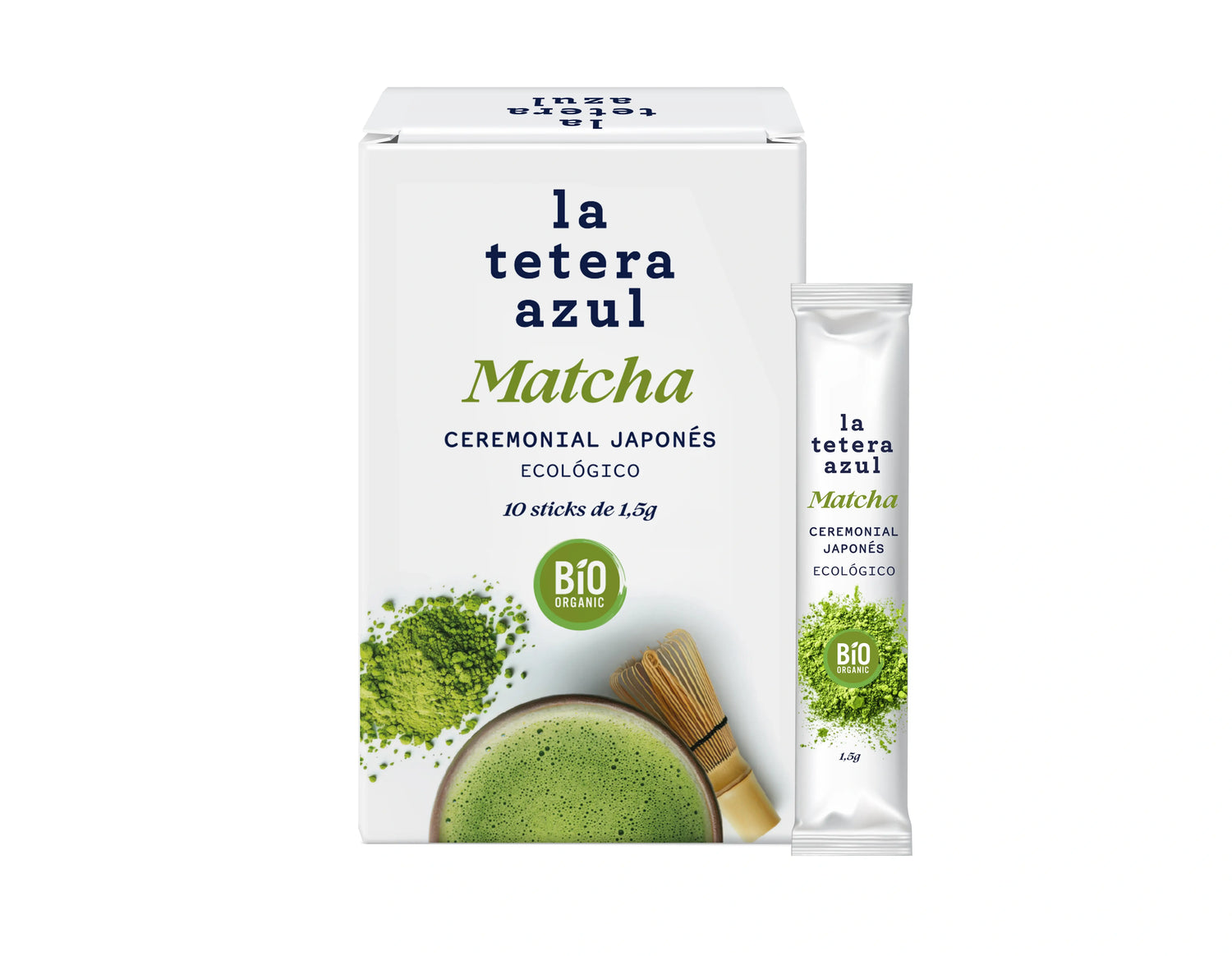 Ceremonial Premiun Japanischer Matcha Blaue Teekanne Premiun 10 Stangen à 1,5g.