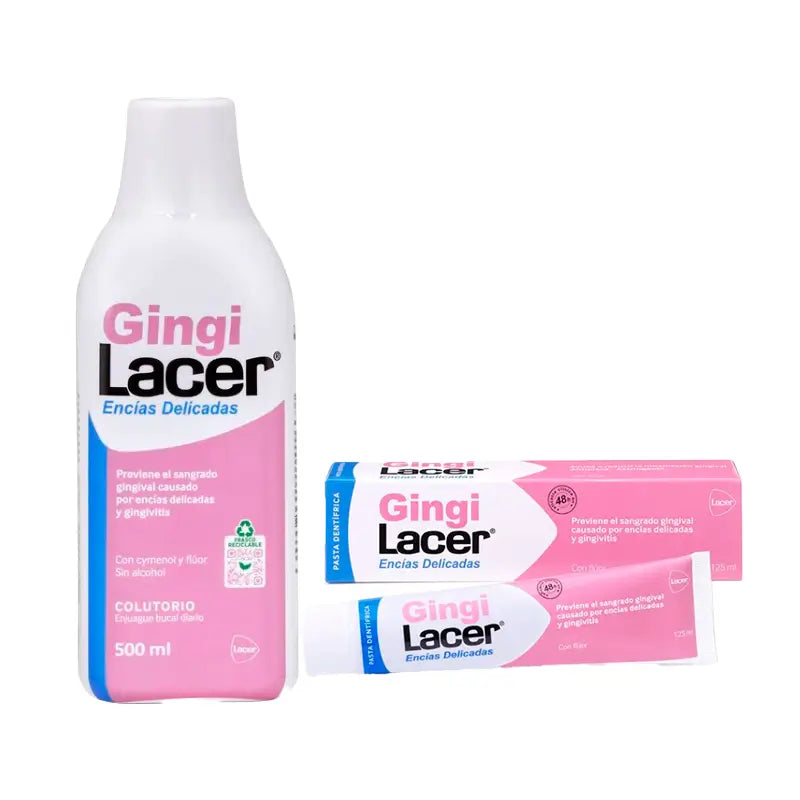 Lacer Pack Gingilacer Mundspülung, 500 ml + Gingilacer Zahnpasta 125 ml
