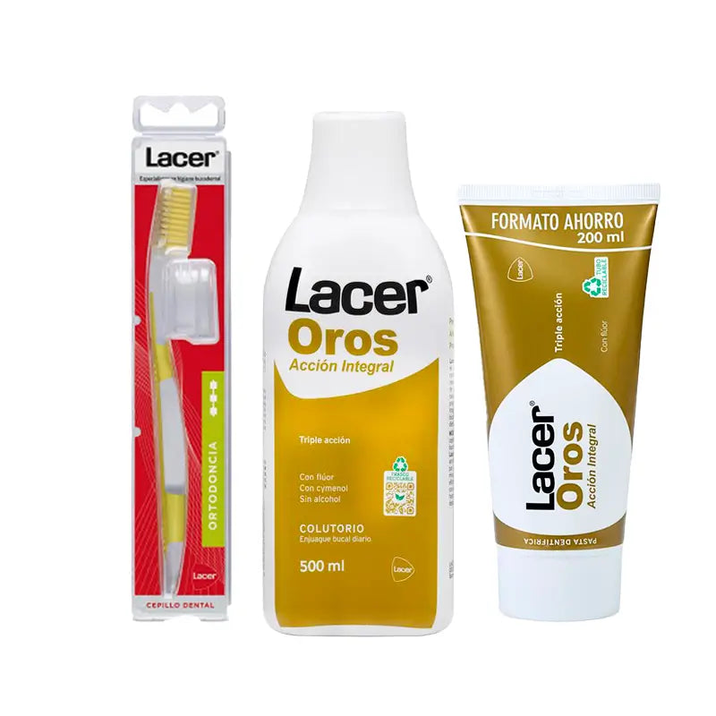 Lacer Ortolacer Pack (Mundspülung + Zahnpasta + Zahnbürste)
