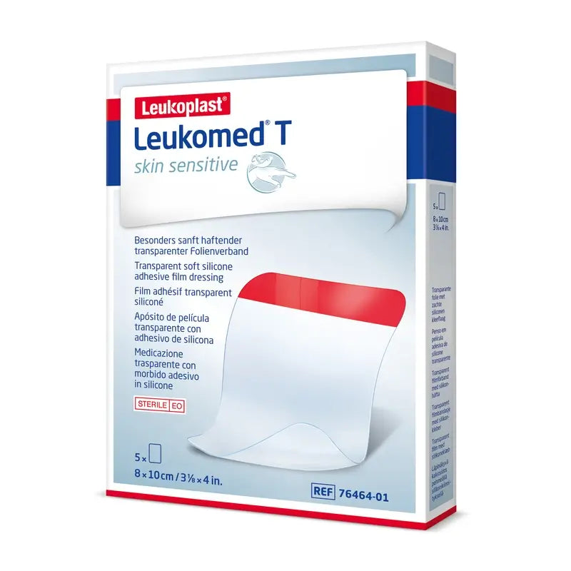 Leukoplast Leukomed T Haut empfindlich, 8 Cm X 10 Cm, 5 Stk.
