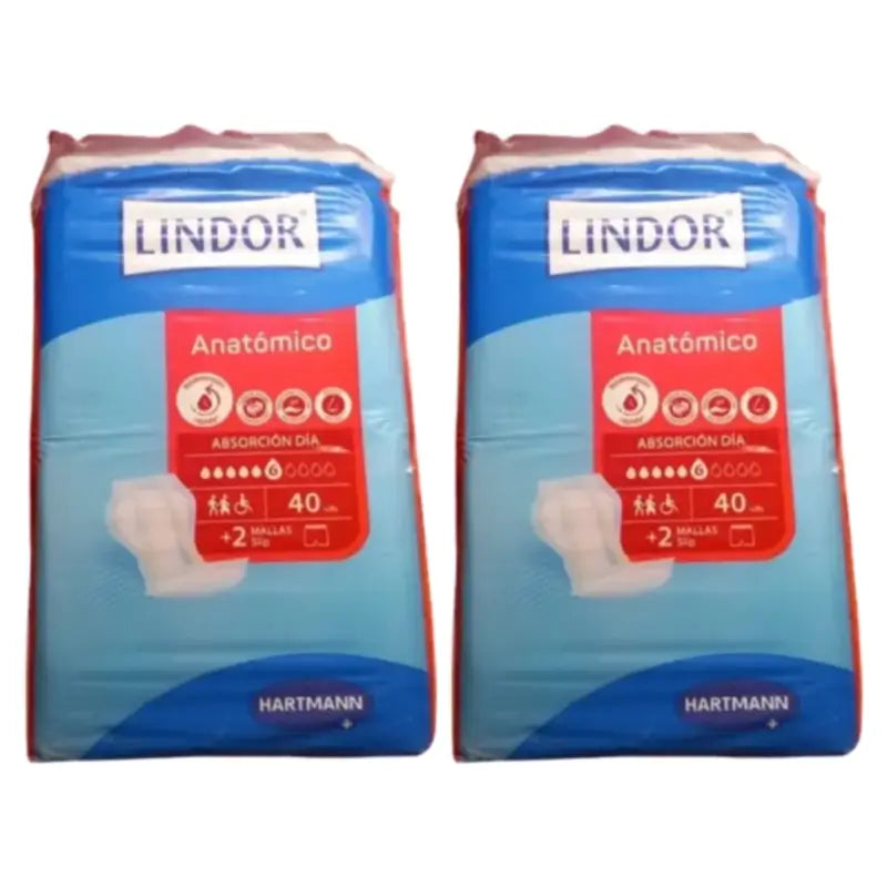 Lindor Anatomische Nachtwindeln, 2er-Pack à 80 Stück
