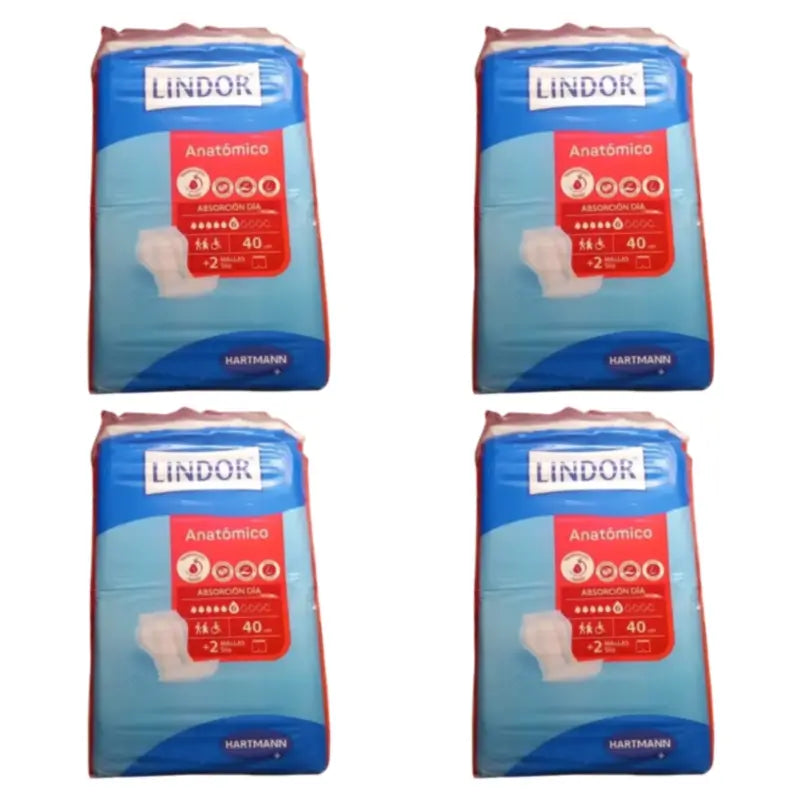 Lindor Anatomische Nachtwindeln, 4er-Pack à 80 Stück
