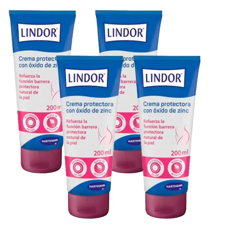 Lindor Hautschutzcreme, Packung 4 x 200 ml