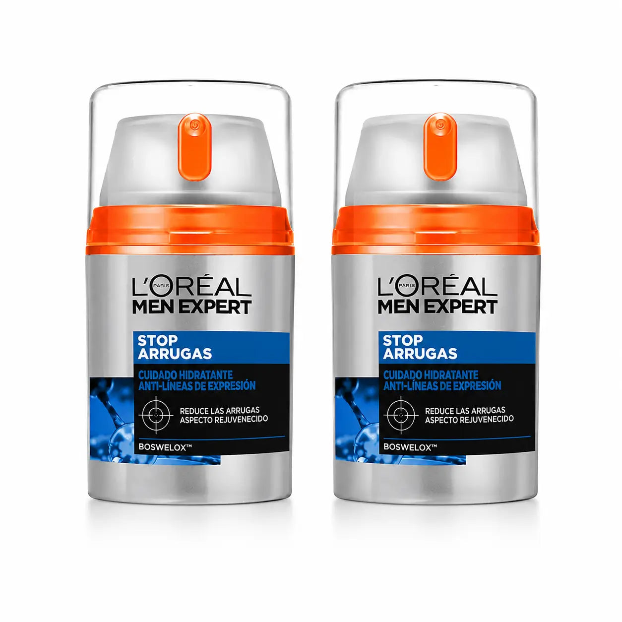 L'Oréal Paris Men Expert Stop-Wrinkle Feuchtigkeitsspendende Anti-Expressionslinien-Pflege für Männer 50 ml , Packung 2