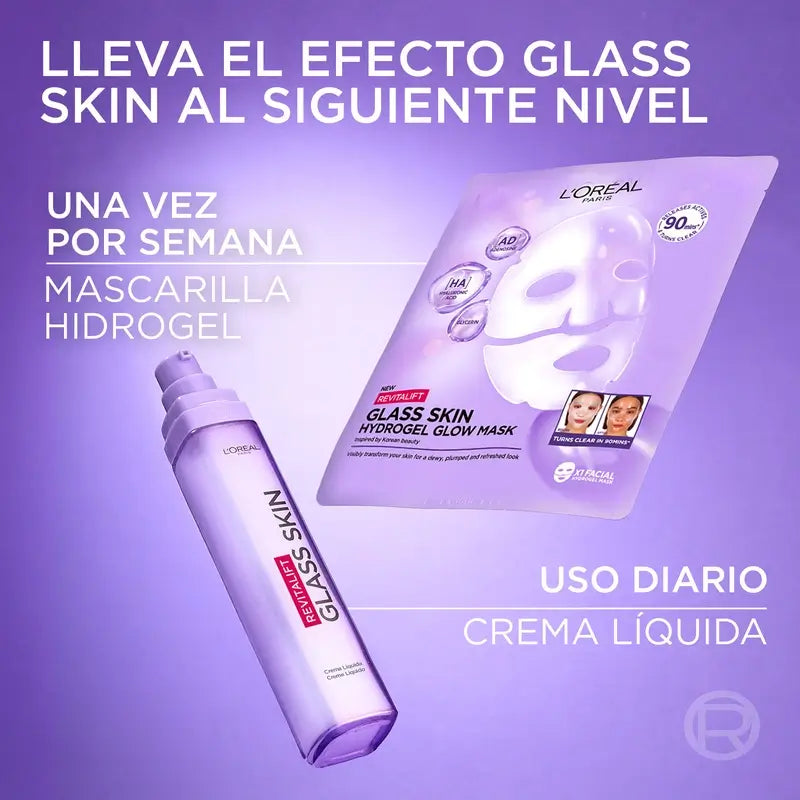 L'Oréal Paris Tissue Mask Revitalift Filler Glas Haut Hydrogel Gesichtsmaske , 1 Stück