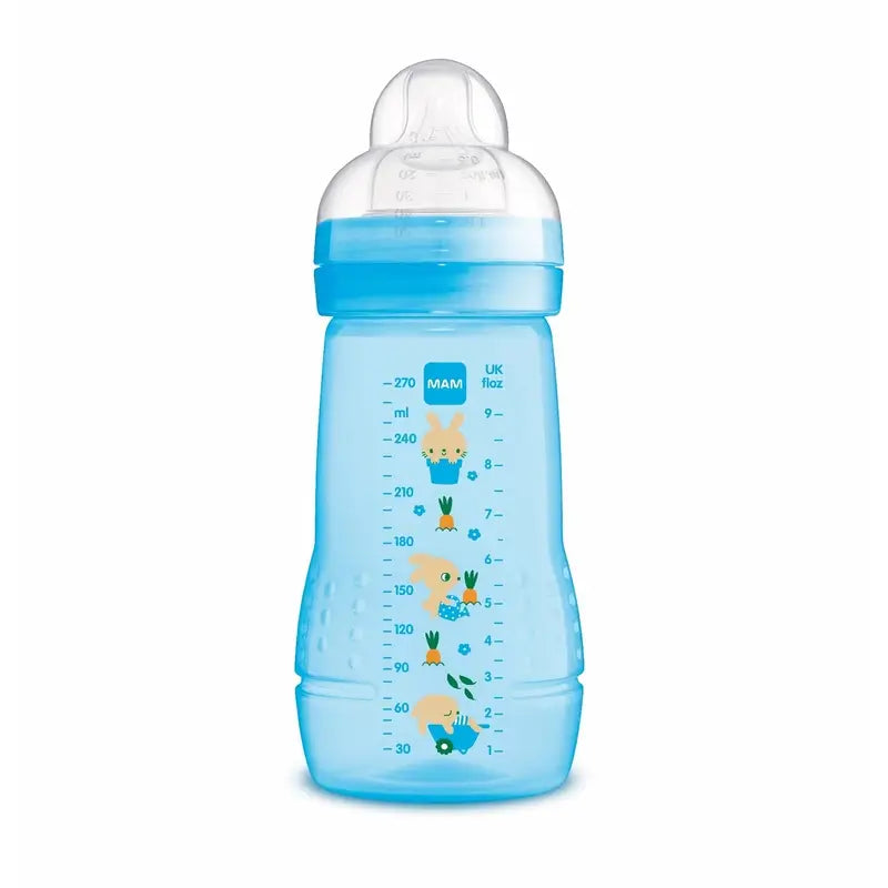 Mam Baby Easy Active Babyflasche Hellblau, 270 ml