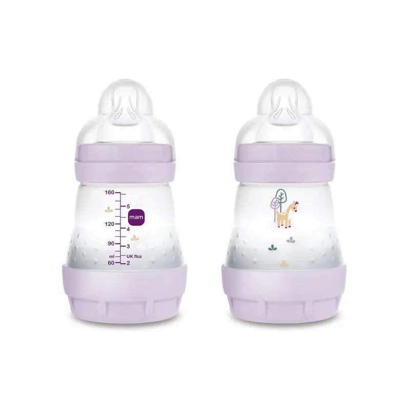 Mam Baby Easy Start Fütterung Flasche Anti-Colic Matt Rosa, 2X160Ml