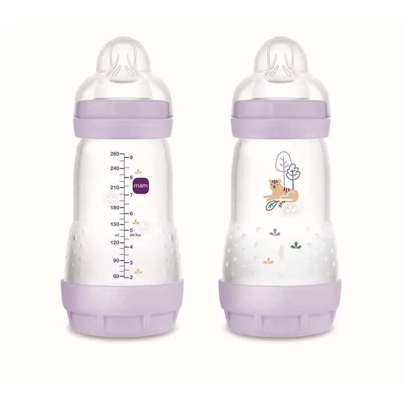 Mam Baby Easy Start Fütterung Flasche Anti-Colic Matt Rosa, 2X260Ml