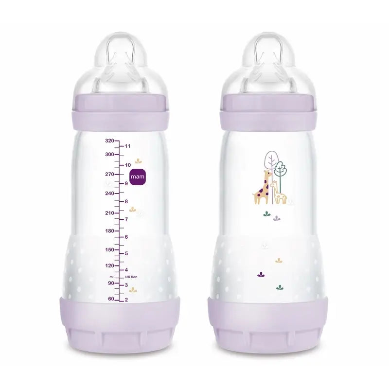 Mam Baby Easy Start Fütterung Flasche Anti-Colic Matt Rosa, 2X320Ml