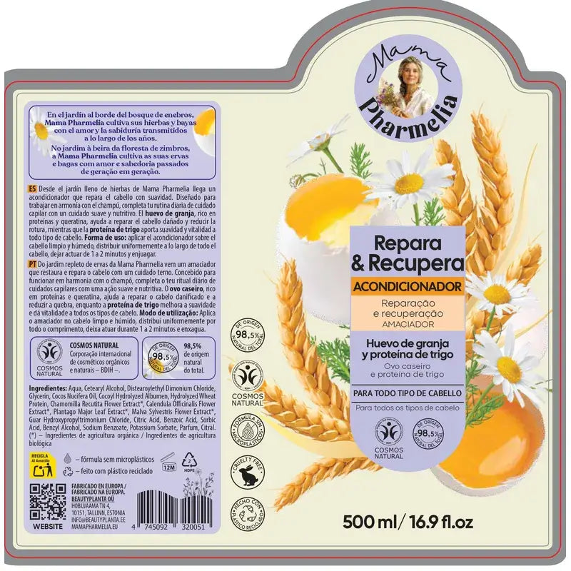 Mama Pharmelia Conditioner repariert & erholt Farm Ei & Weizenprotein, 500 Ml
