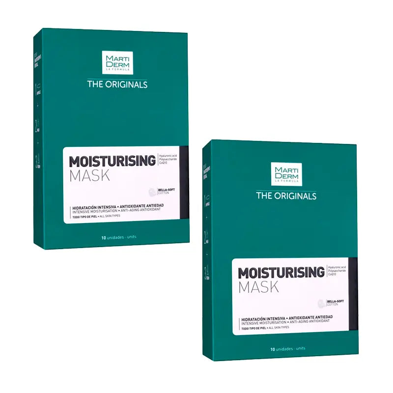 Martiderm Feuchtigkeitsmaske Intensiv-Feuchtigkeitspackung, 2x10 Stück