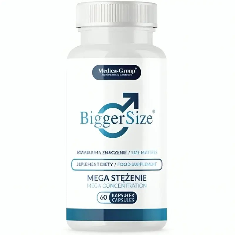 Medica Group Biggersize Natürliches Nahrungsergänzungsmittel zur Steigerung der männlichen Vitalität und Energie, 60 Kapseln