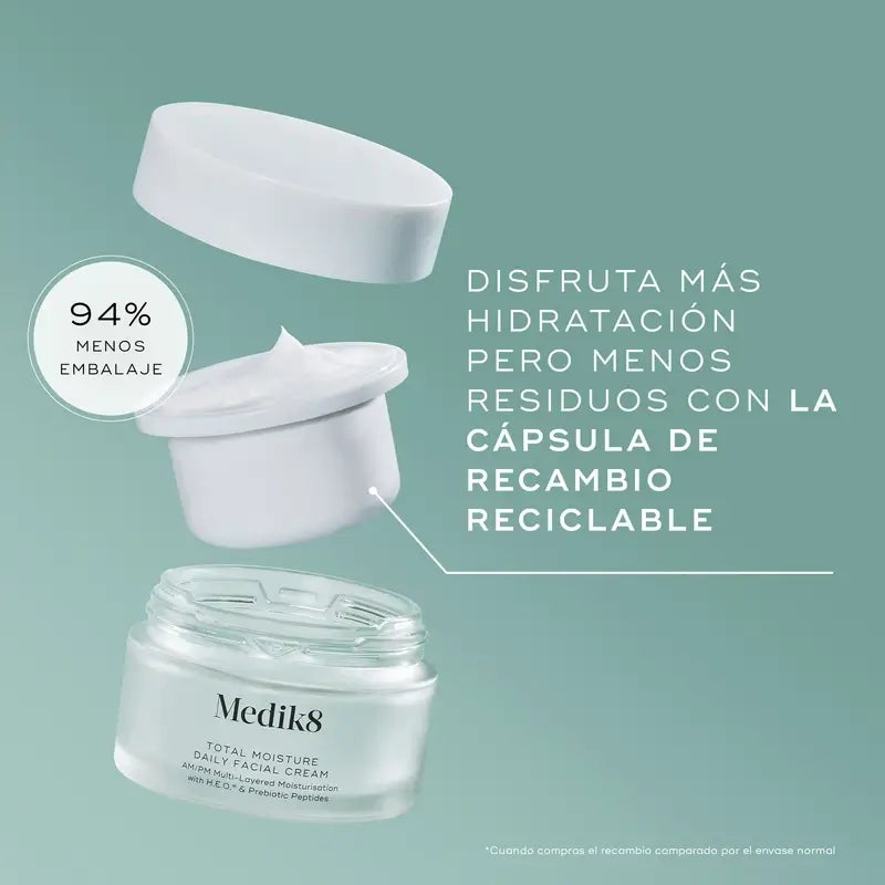 Medik8 Total Moisture Daily Facial Cream Nachfüllpackung, 50 ml