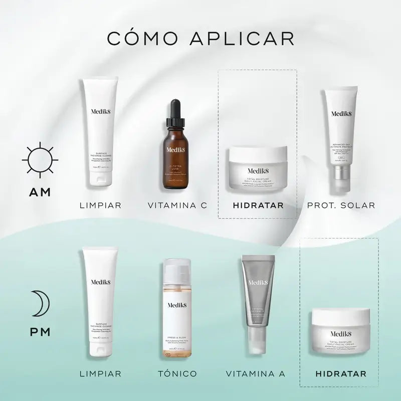 Medik8 Total Moisture Daily Facial Cream Nachfüllpackung, 50 ml