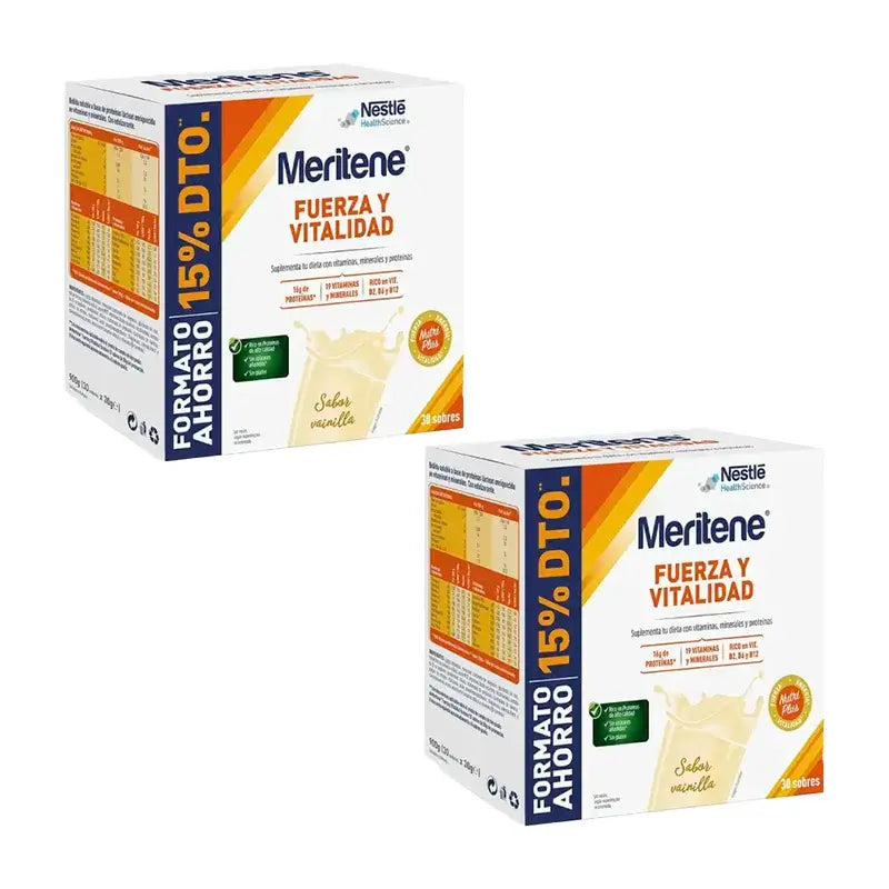 Meritene Kraft & Vitalität Vanille Sparpack 2 x 30 Päckchen