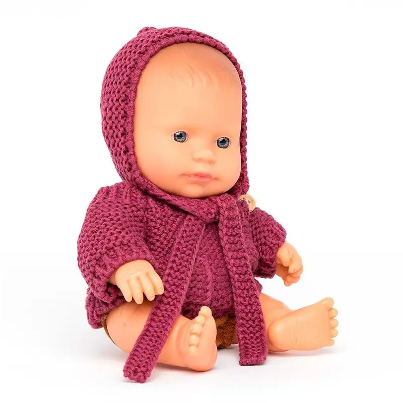 Miniland Muñeco Caucásico De 21 Cm Con Vestido Dune