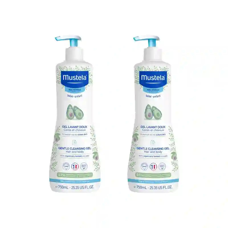 Mustela Sanftes Badegel mit Avocado Bio, 2X750 Ml