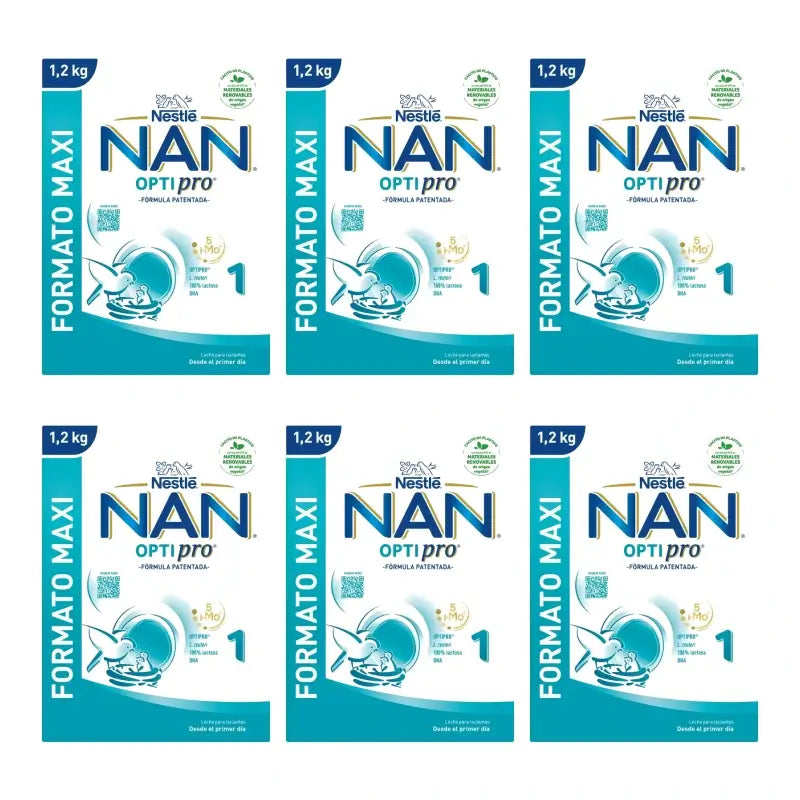 NAN Optipro 1 Starter Formula, Pack of 6 x 1200 g