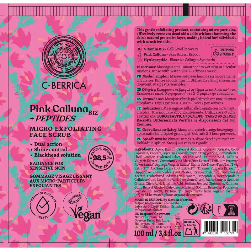 Natura Siberica Mikropartikel-Gesichtspeeling , 100 ml