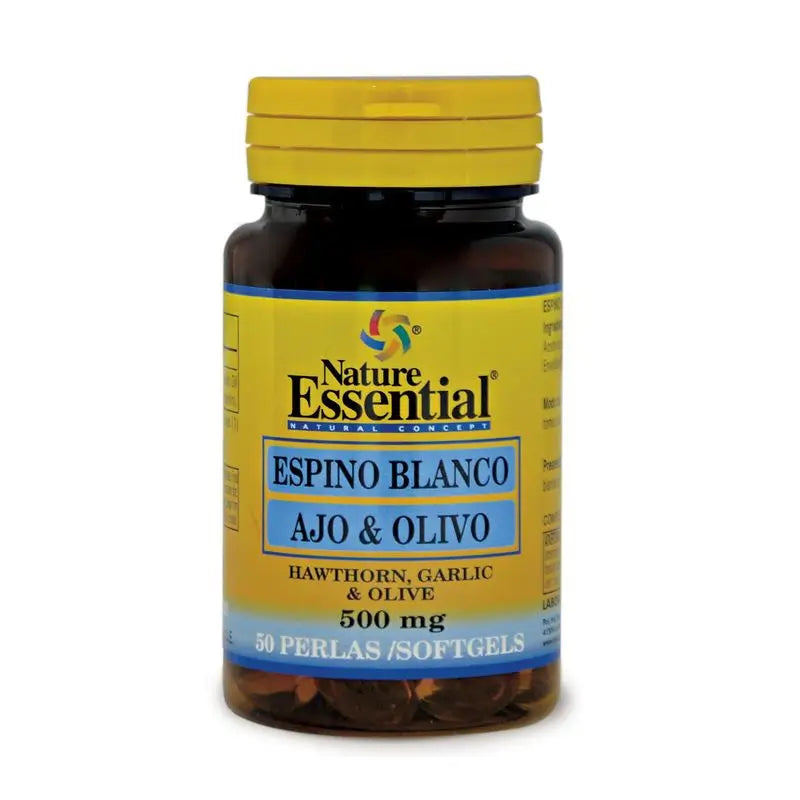 Nature Essential Espino Blanco + Ajo + Olivo , 50 perlas