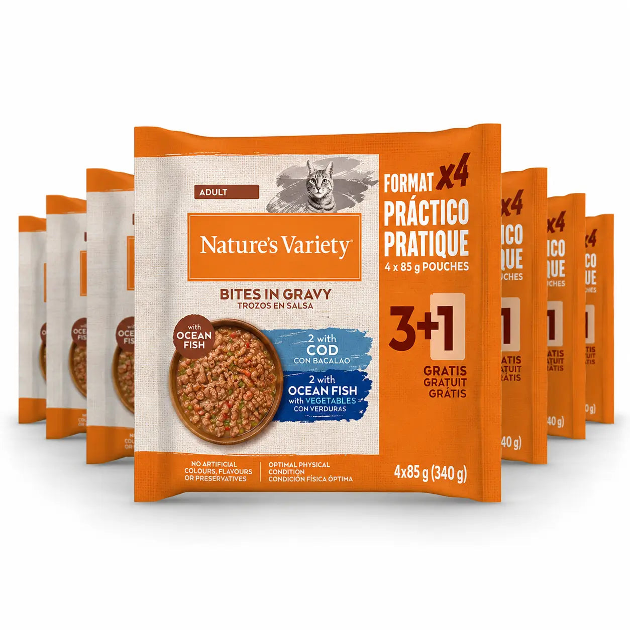 Nature'S Variety Katzenfutter (Nassfutter) mit Kabeljau, Einzelportionen, 11 x 340 g