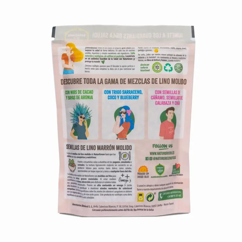 NaturGreen Flachs, Buchweizen, Kokosnuss, Heidelbeere Bio 150 g