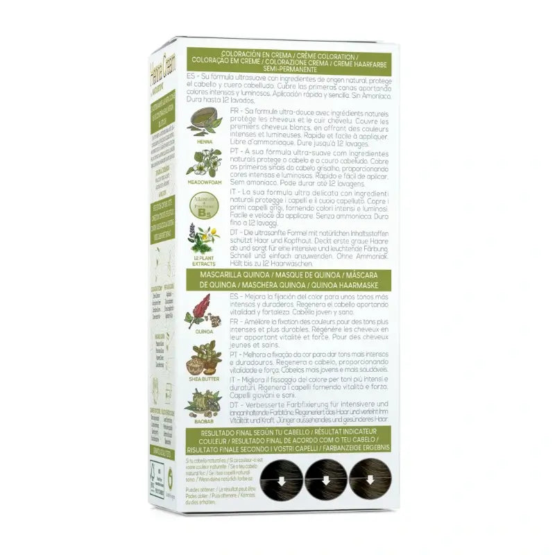Naturtint Henna Creme Semi-Permanent Natürliche Haarfärbung Ammoniakfrei 5.0 Hellbraun