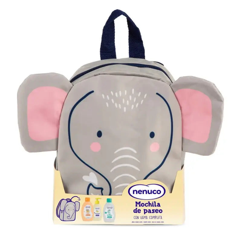 Nenuco Baby Pack Babytrage Elefant, mit Kölnisch Wasser, Seife und Shampoo, 3x200ml