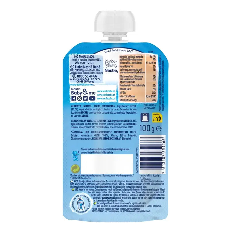 Nestlé Yogolino Sachet Natürlich Ungesüßt, 100g