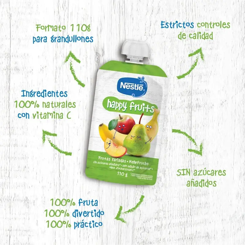 Nestlé Püree Happy Fruits Sachet, 110 g