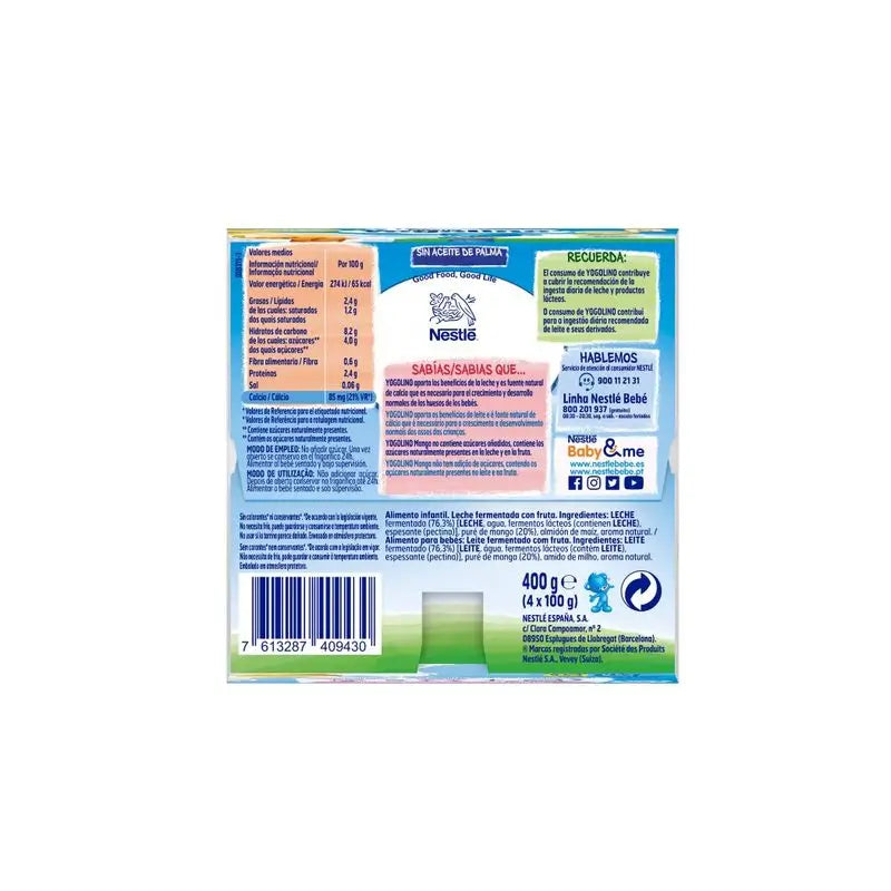 Nestlé Yogolino Mango ungesüßt, 4X100g
