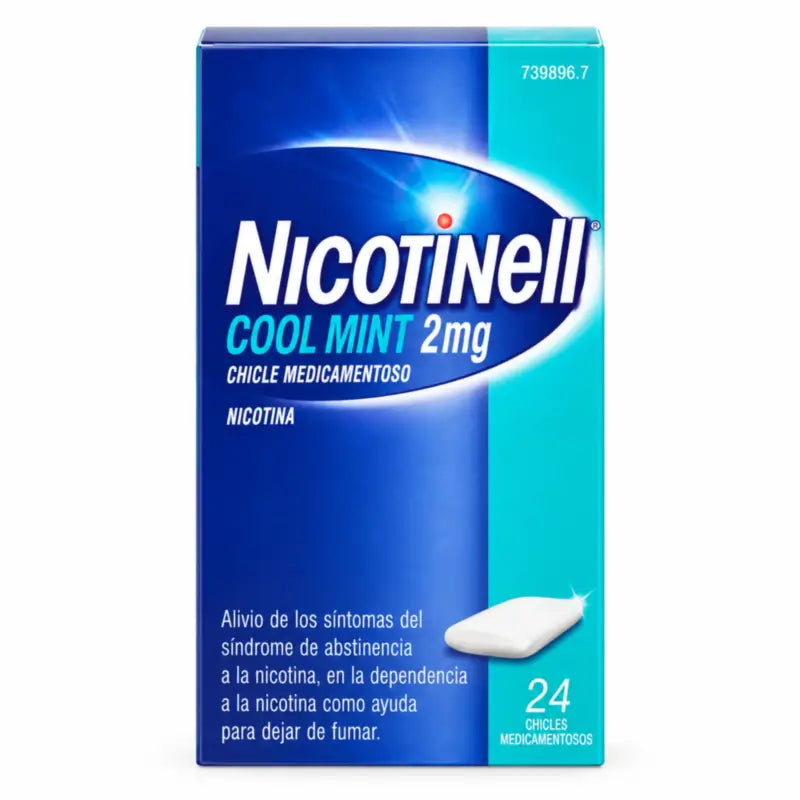 Nicotinell Cool Mint 2 mg 24 Medizinische Kaugummis