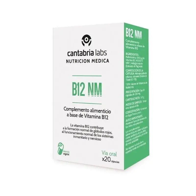 B12 NM 20 Kapseln, Cantabria Labs Medizinische Ernährung