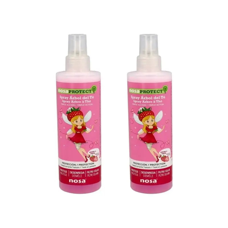 Nosa Tea Tree Rose Detangling Spray, 2X250 Ml