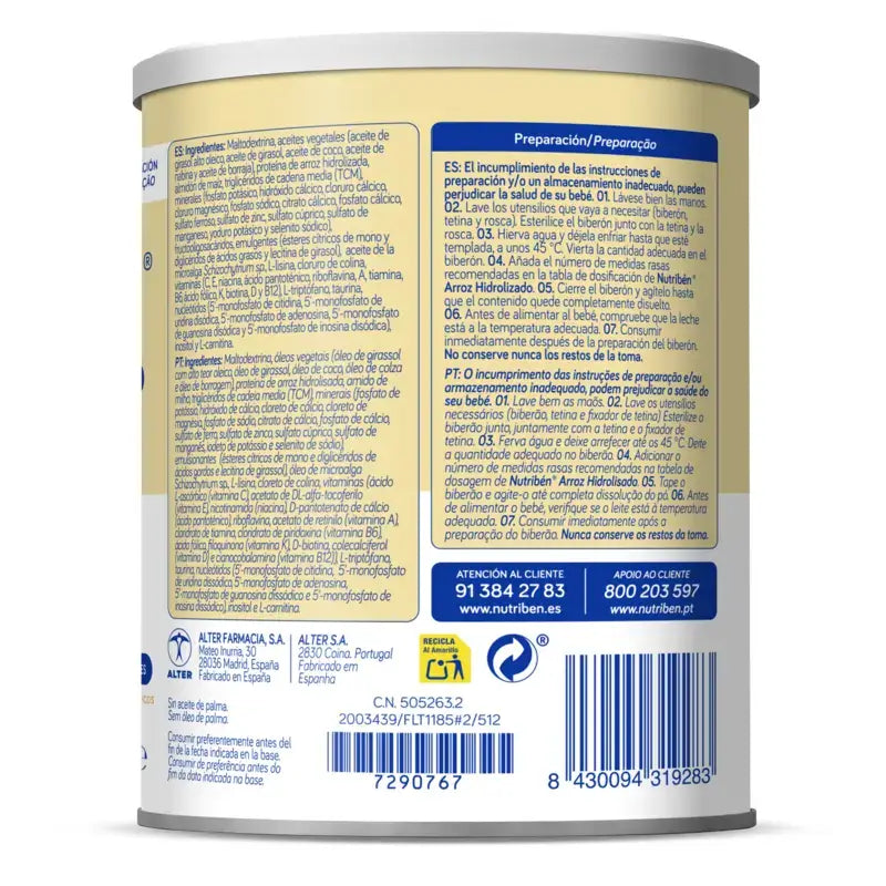 Nutribén Hydrolysierter Reis 400 g
