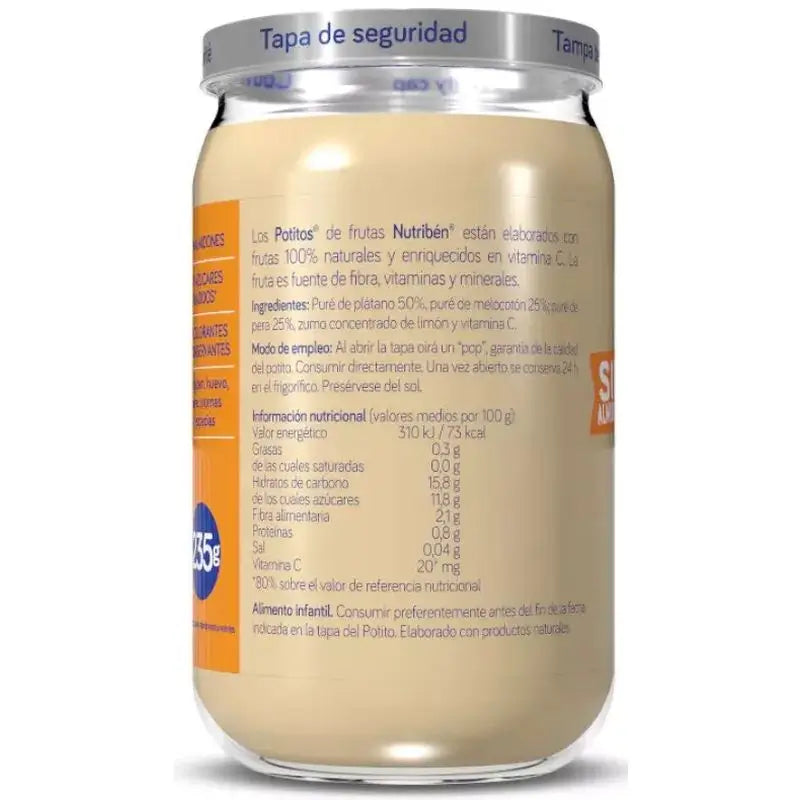 Nutribén Potito Pfirsich, Birne und Banane, 235g