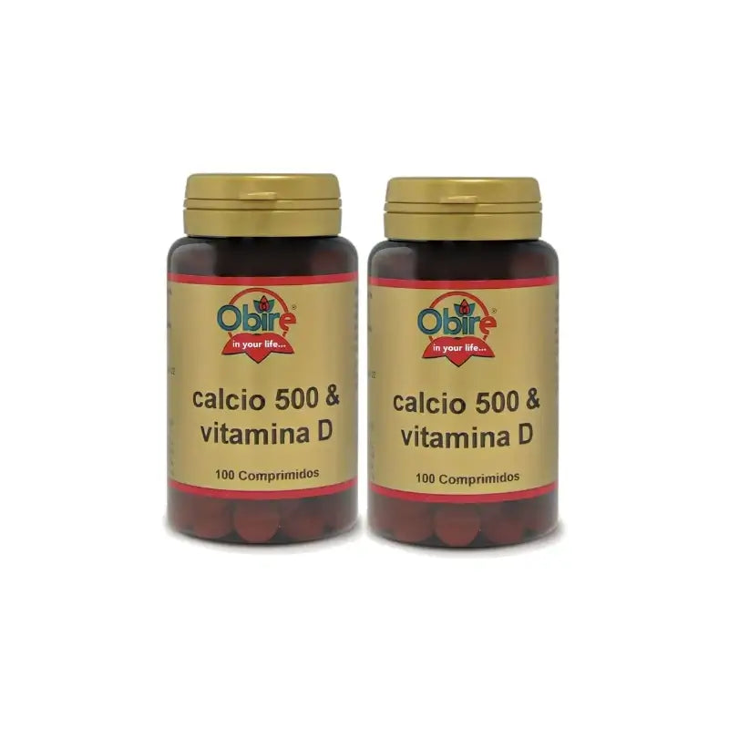 Obire Calcium 500 + Vitamin D, Packung mit 2 x 100 Tabletten