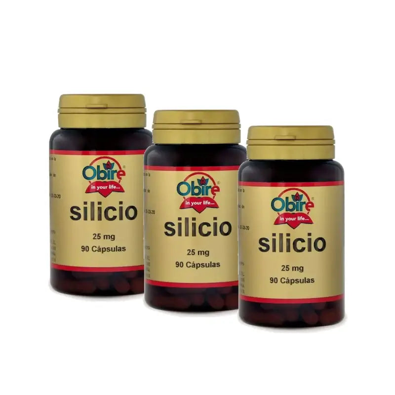 Obire Silizium 25 mg, Packung mit 3 x 90 Kapseln
