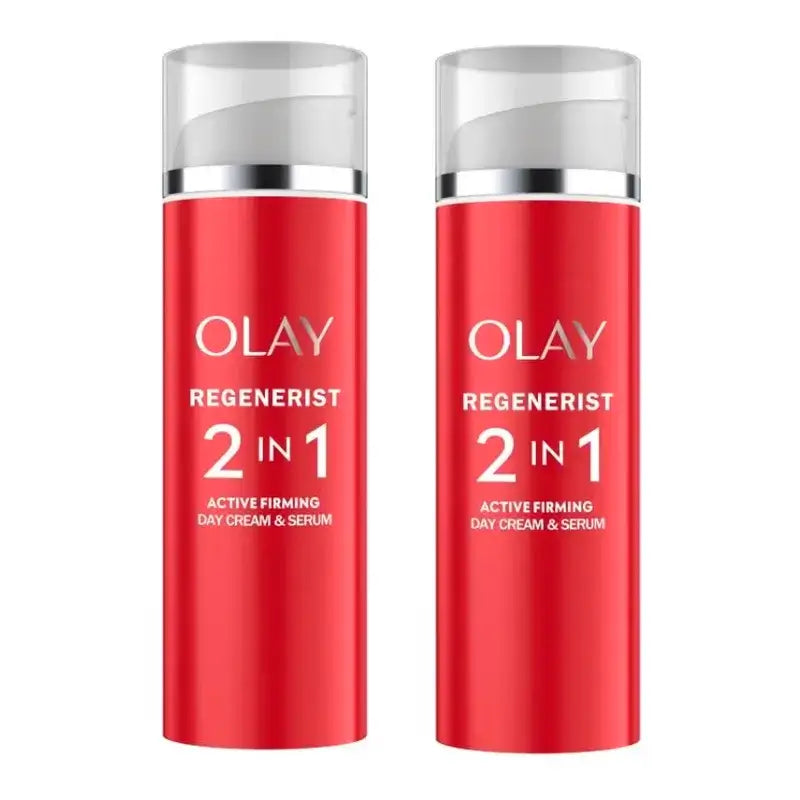 Olay Regenerist 2 in 1 Active Firming Day Cream & Firming Serum, Packung 2 x 50 ml