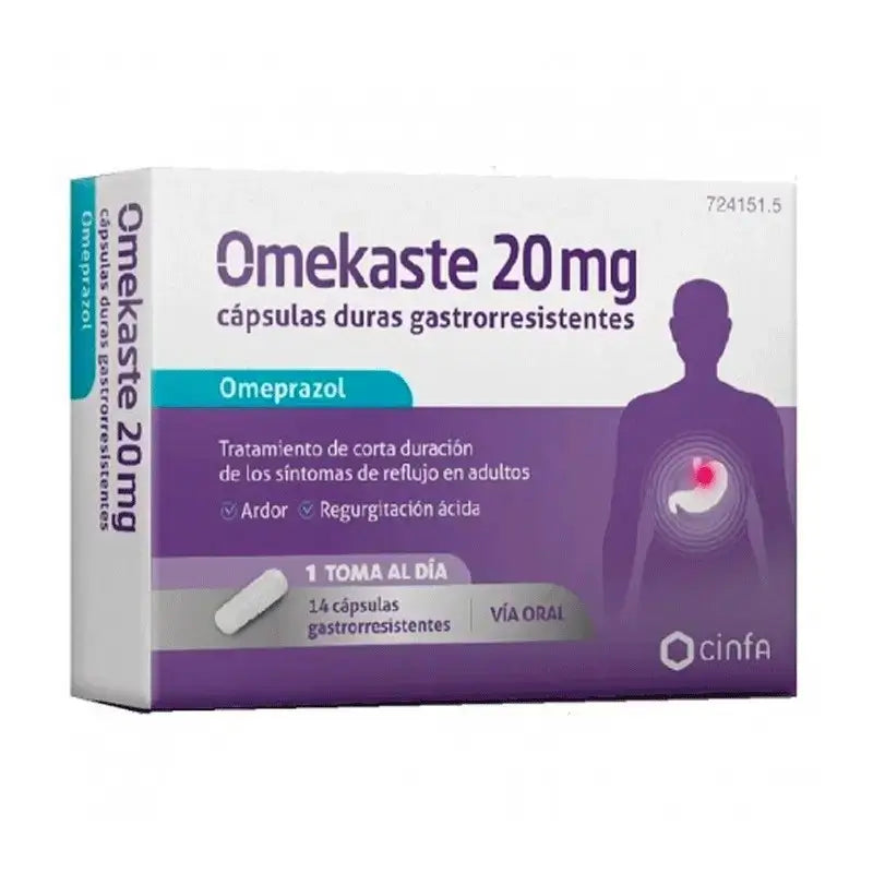 Omekaste 20 mg Blisterpackung, 14 magensaftresistente Kapseln