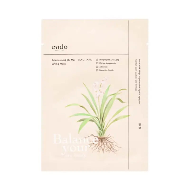 Ondo Beauty 36.5 Adenosin & Zhi Mu Straffende Tang-Tang Maske, 25 g